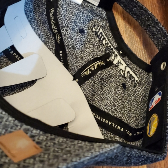 Mitchell & Ness Golden State Warriors Reverse Denim Slouch Strapback Hat -NWT - Picture 3 of 9